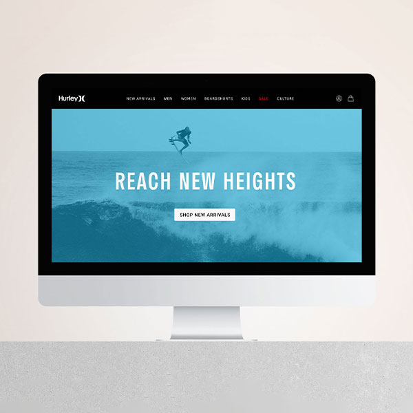 Hurley Homepage Design